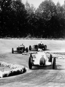 Italian Grand Prix in Monza, September 9, 1934. The winner Rudolf Caracciola at the wheel of a Mercedes-Benz formula racing car W 25 with start number 2.