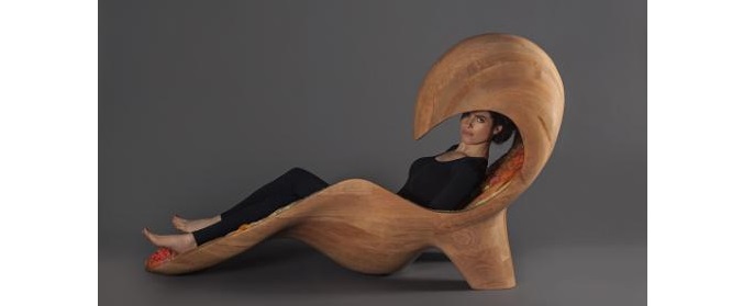 Neri Oxman Unveils "Gemini" Cocoon-Like Acoustic Chaise Produced with Stratasys Color Multi-Material 3D Printing 61 Gemini Acoustic Chaise 1 1