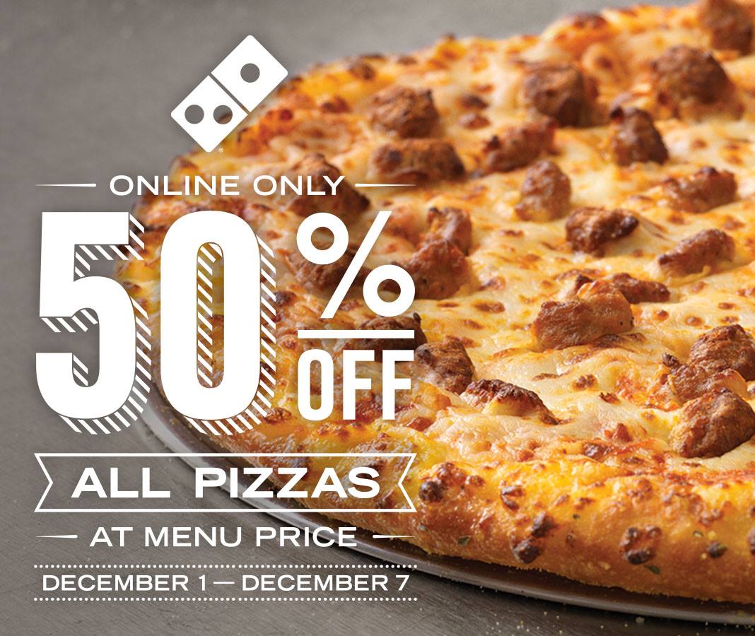 Domino's Pizza® Launches Weeklong 50 Percent Off Pizza Deal on Cyber