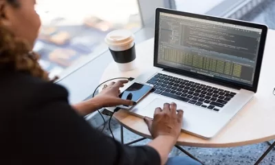 Laptop on the table