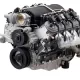 Chevrolet Performance's LS427/570 crate engine is based on the LS7 and uses a unique camshaft to help produce 570 hp. Photo depicts a production LS7 engine. The LS427/570 assembly includes an F-body wet-sump oil pan and Z/28 exhaust manifolds.