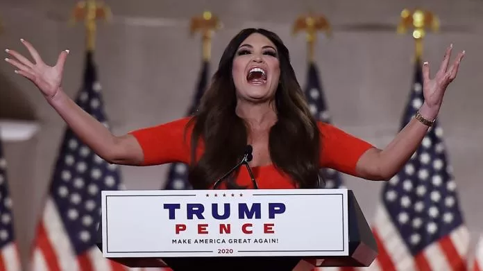 Kimberly Guilfoyle screams raging RNC speech at the top of her lungs 61 trymppence