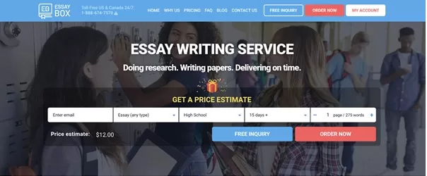 EssayBox.org main page