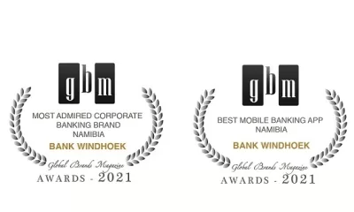 Bank Windhoek wins two International Awards at the 9thedition of Global Brands Magazine Awards