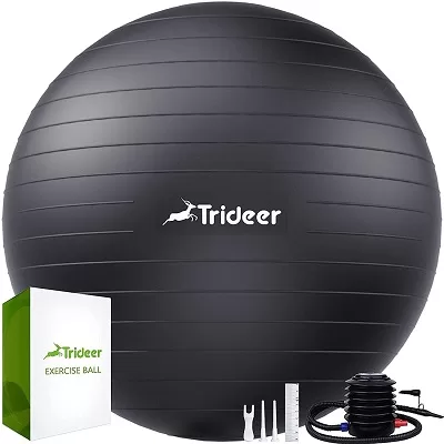 Balance SK Depot™ Exercise Ball 33-85cm Extra Thick Yoga Ball Chair Fitness Exercise Training Balance Yoga Class Core Office & Home & Gym Ball Pilates Yoga Slow Deflate Fitness Ball Stability Ball for Improved Posture Core 