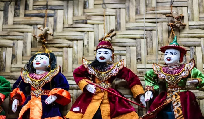 Traditional handicraft puppets Myanmar