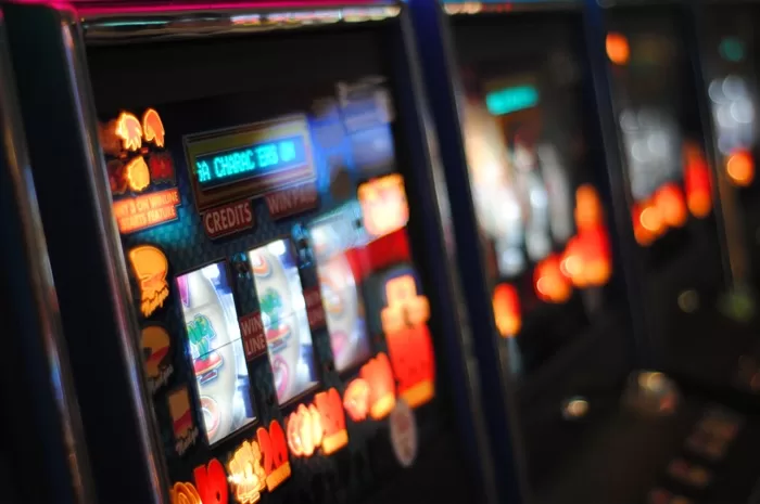 The photo of slot machines