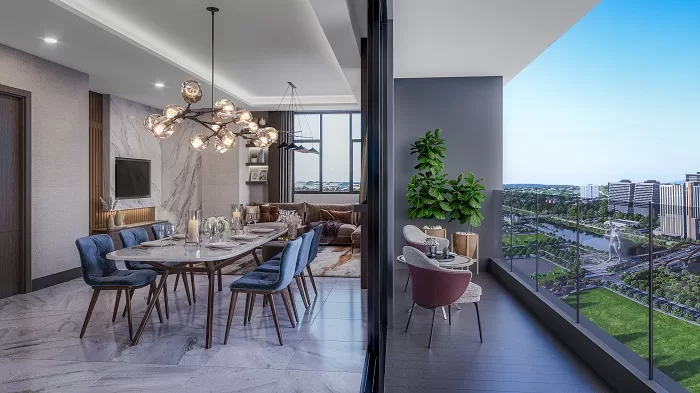 Artist's Perspective of Le Pont Residences' Three-Bedroom Unit