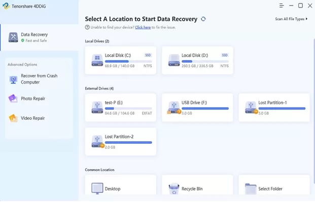 4DDiG data recovery